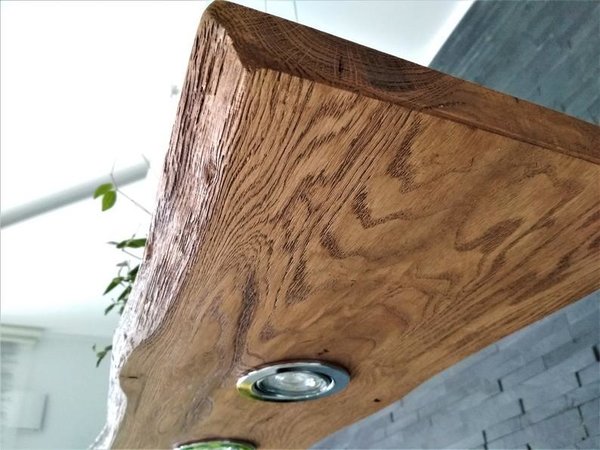 Holz LED Hängelampe Pendellampe Pendelleuchte Led Eiche Nussbaum geölt Unikat GU10 Holz Massiv Smart