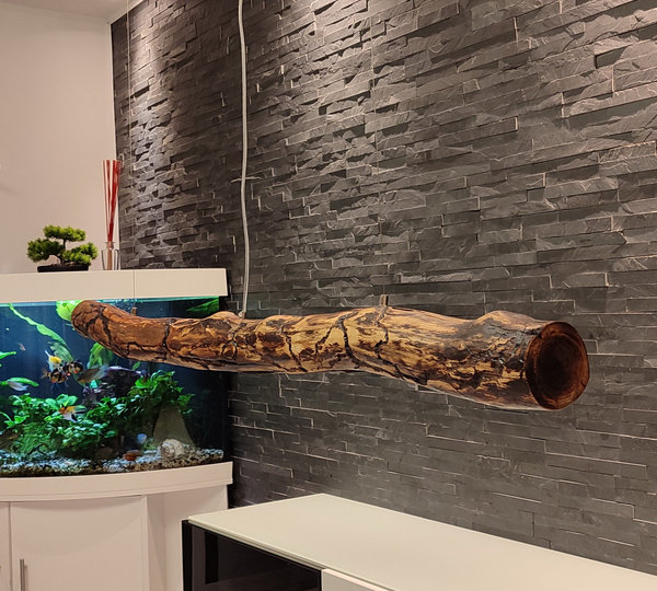 Holz Holzlampe Unikat Natur Treibholz Handarbeit Hängeleuchte Pendelleuchte 153 cm
